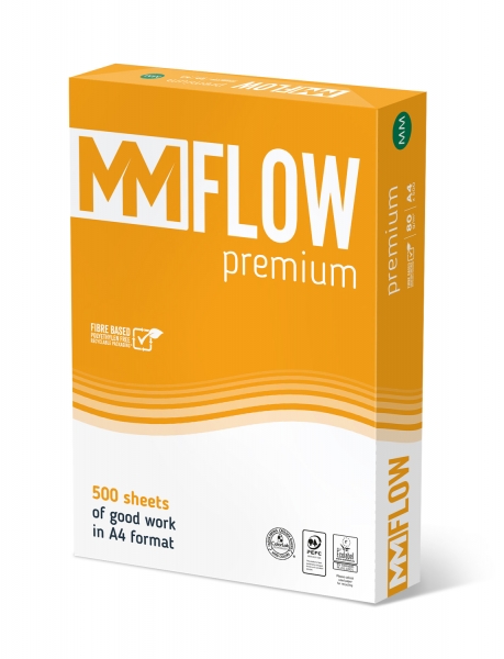 Папір А4 MM Flow Premium 500 аркушів, 80г/м2, білий